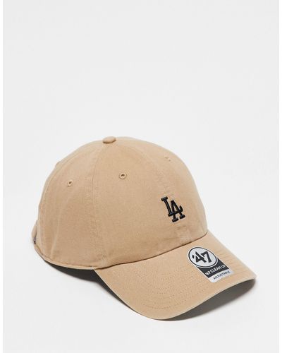 '47 La Dodgers Mini Logo Clean Up Cap - Natural