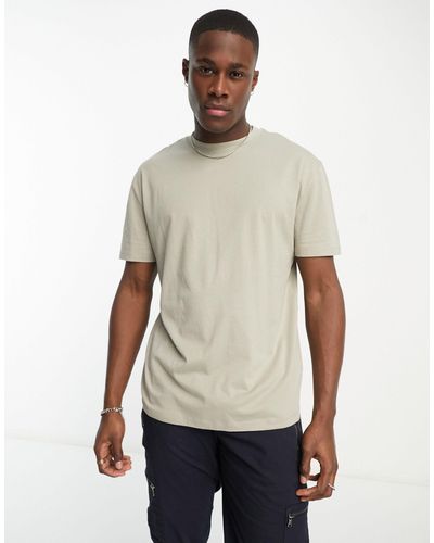 ASOS Relaxed Fit T-shirt With Crew Neck - Natural