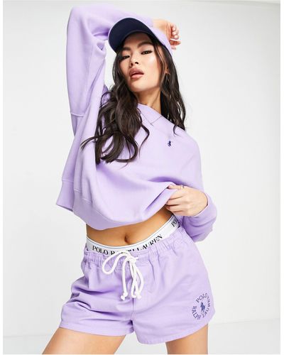 Polo Ralph Lauren X asos - collaboration exclusive - short d'ensemble en coton à logo - lavande - Violet