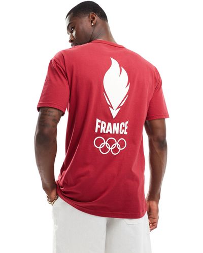 Le Coq Sportif – equipe de france paris 2024 – t-shirt - Rot