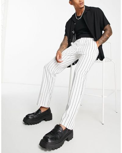 Liquor N Poker Relaxed Fit Suit Trousers - White
