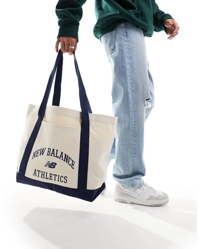 New Balance Athletics - borsa shopping sporco e blu navy