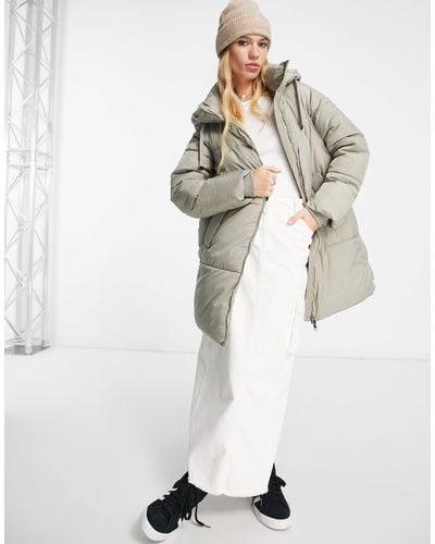 Vero Moda Longline Puffer Jacket - White