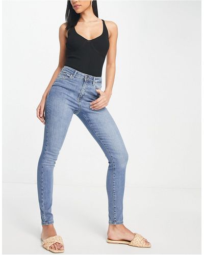 Vero Moda Skinny Jean With High Waist - Blue