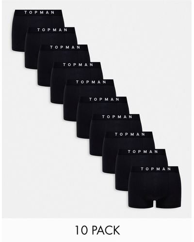 TOPMAN 10 Pack Trunks - Black