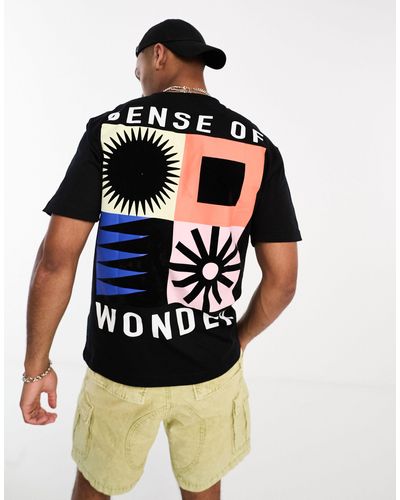 Only & Sons Oversized T-shirt Met 'sense Of Wonder'-print Op - Blauw