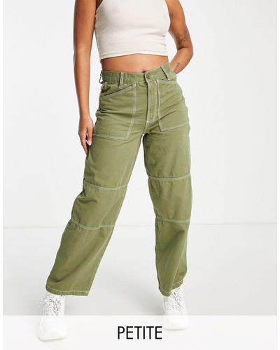 Topshop Unique Pantalones s estilo worker - Verde