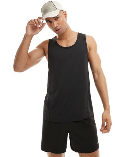 ASOS 4505 Camiseta deportiva negra sin mangas con espalda - Negro