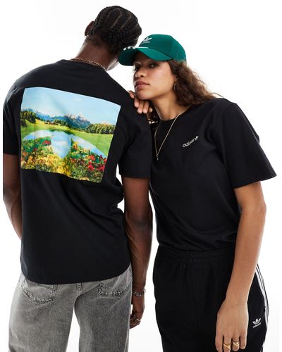 adidas Originals Sunset Backprint Unisex T-shirt - Black