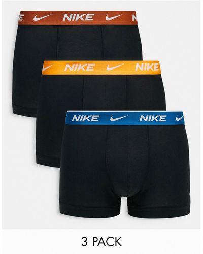 Nike Dri-fit - Set Van 3 Katoenen Boxershorts Met Stretch - Zwart