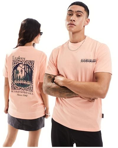 Napapijri – keoni – t-shirt - Pink