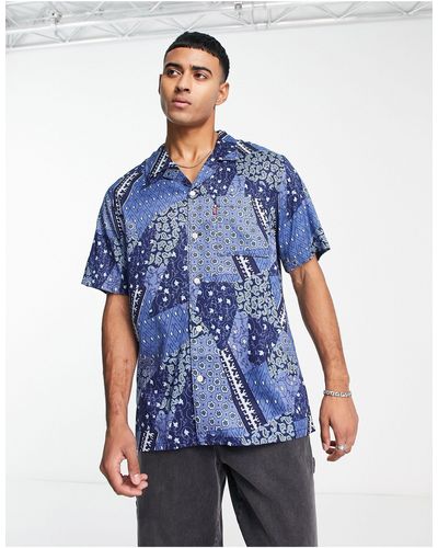 Levi's Overhemd Met Reverskraag En Bedekt Met Print - Blauw