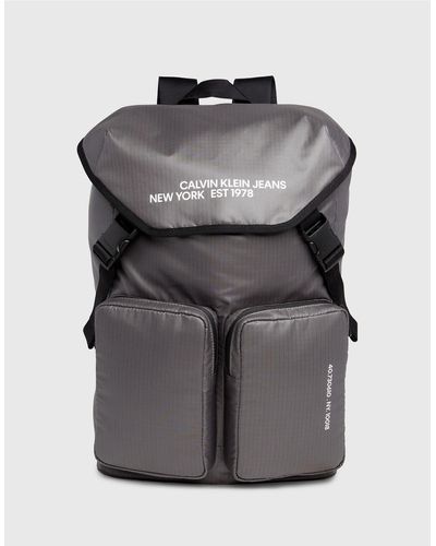 Calvin Klein Flap Backpack - Grey