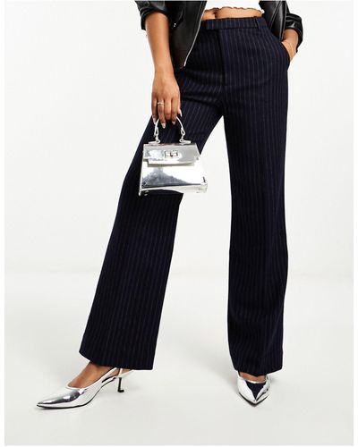 & Other Stories Tailored Flared Leg Trousers - Blue