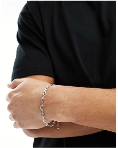 ASOS Bracelet chaîne à maillons épais en acier inoxydable waterproof - Noir
