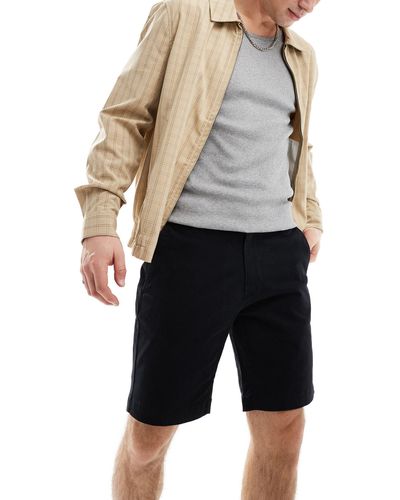 Ben Sherman – elastische chino-shorts mit schmalem schnitt - Schwarz