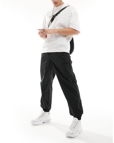 Jack & Jones Originals - joggers neri tecnici con polsino elasticizzato - Bianco