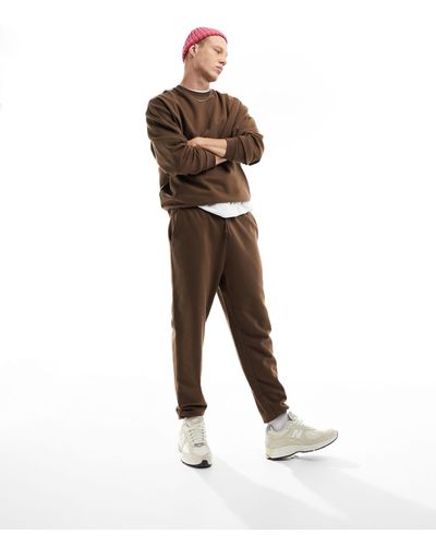 ASOS Tracksuit With Oversized Sweatshirt And Tapered joggers - Natural