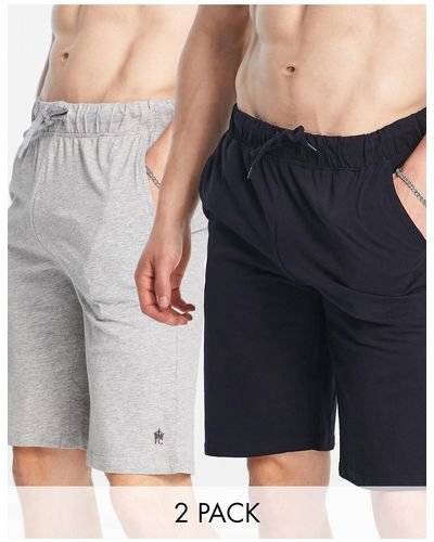 French Connection 2-pack Lounge Shorts - Blue