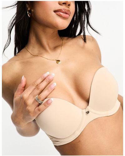 Boux Avenue A-dd Cup Strapless Padded Plunge Bra - Brown