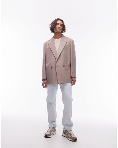 TOPMAN Boxy Oversized Suit Jacket - White