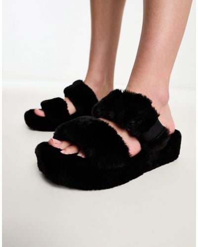 Skechers Cosy Wedge Sandal - Black