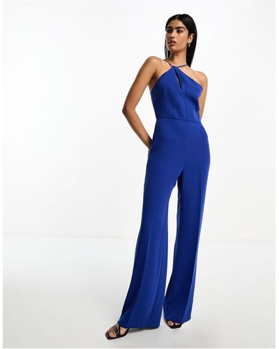 Mango – asymmetrischer jumpsuit - Blau