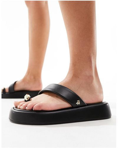 4th & Reckless Rowan - sandali neri modello infra-alluce - Nero