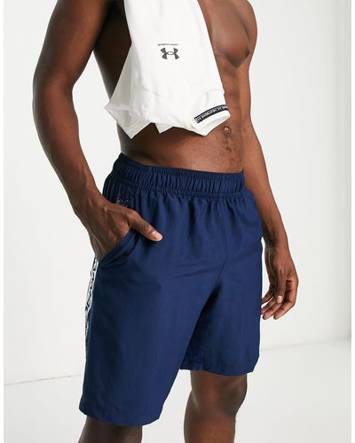 Under Armour Training Woven Side Graphic Shorts - Blue