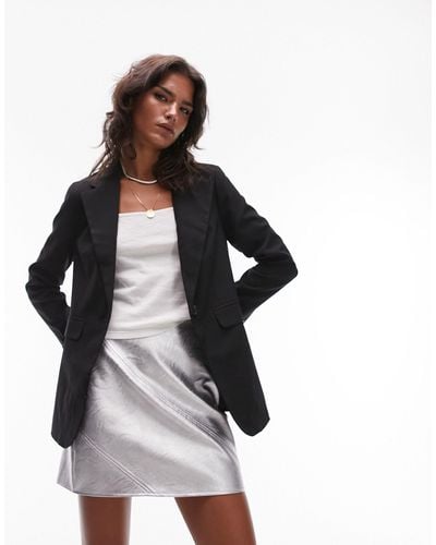 TOPSHOP Tailored Single Breasted Blazer - Black