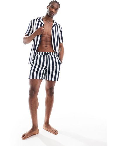 Hunky Trunks Swim Shorts Co Ord - White