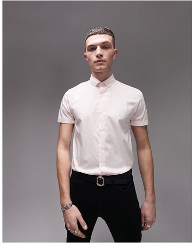 TOPMAN – kurzärmliges, elegantes hemd - Grau