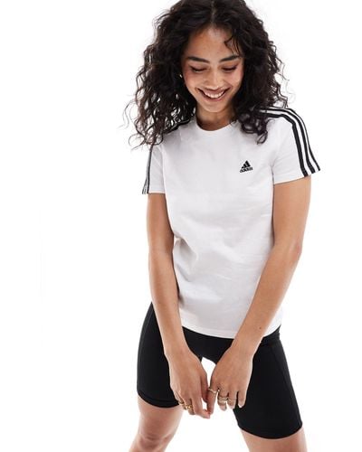 adidas Originals Essentials Slim 3-stripes T-shirt - White