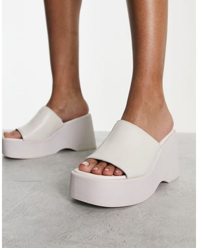 ALDO Betta Platform Wedge Sandals - White