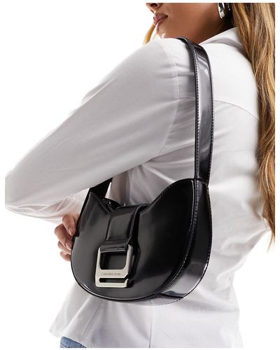 Calvin Klein Off duty - borsa da spalla nera arrotondata - Grigio