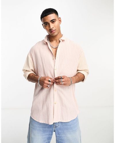 Labelrail X stan & tom - chemise oversize en lin à rayures - Neutre