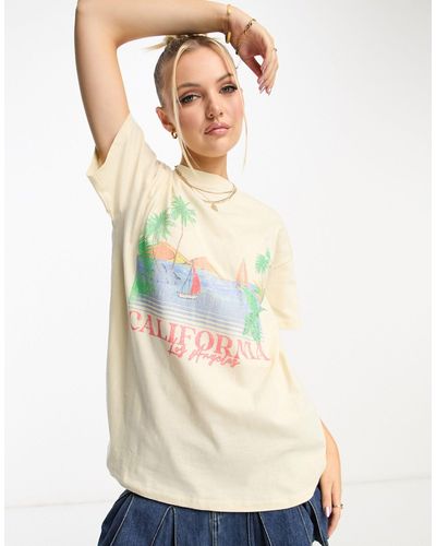 Cotton On Boyfriend T-shirt Met 'california' Print - Wit
