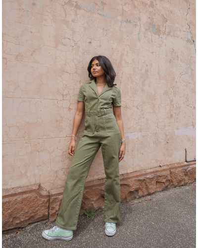 Labelrail X Pose And Repeat Belted Boiler Suit - Natural