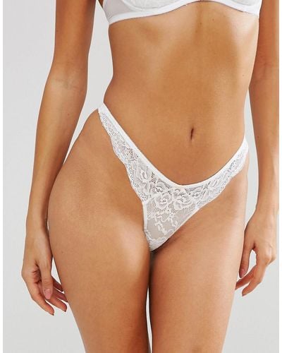 Ann Summers Sexy Lace Thong - White
