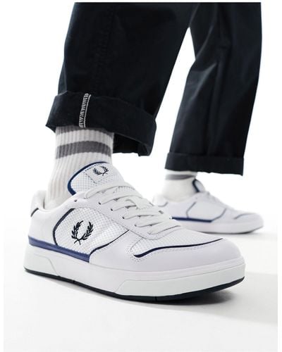 Fred Perry B300 Leather/mesh Sneakers - White