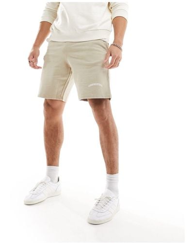 Good For Nothing Pantalones cortos con lavado ácido y logo estampado - Blanco