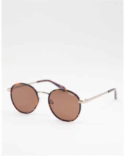 Quay Quay - talk circles - occhiali da sole rotondi tartarugati con lenti marroni polarizzate - Marrone