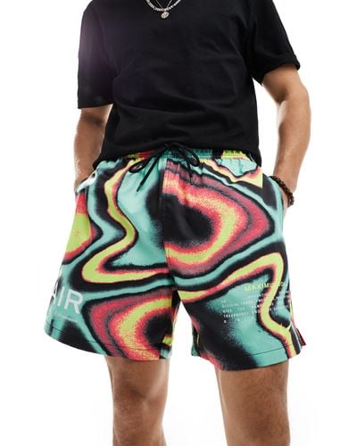 Nike Shorts With Swirl Print - Blue