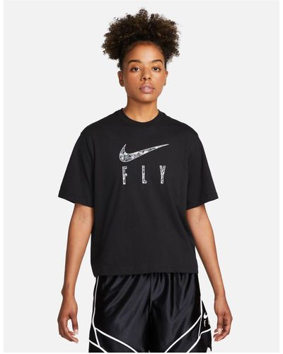 Nike Basketball Dri-fit Swoosh Fly Boxy T-shirt - Black