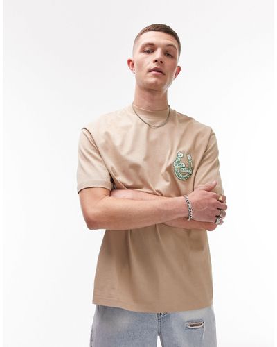 Natural TOPMAN T-shirts for Men | Lyst