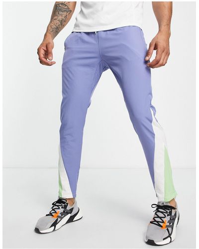 South Beach Slim-fit joggingbroek Van Polyester Met Inzetstukken - Blauw