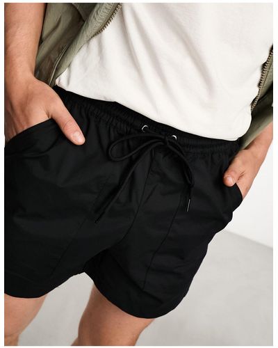 PacSun – chad – volley-shorts aus nylon - Schwarz