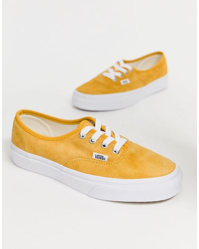 Vans Authentic Mustard Suede Sneakers - Yellow