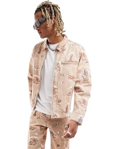 Guess Co-ord Trucker Jacket - Natural