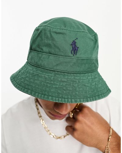Polo Ralph Lauren Bucket Hat Met Ponylogo - Groen